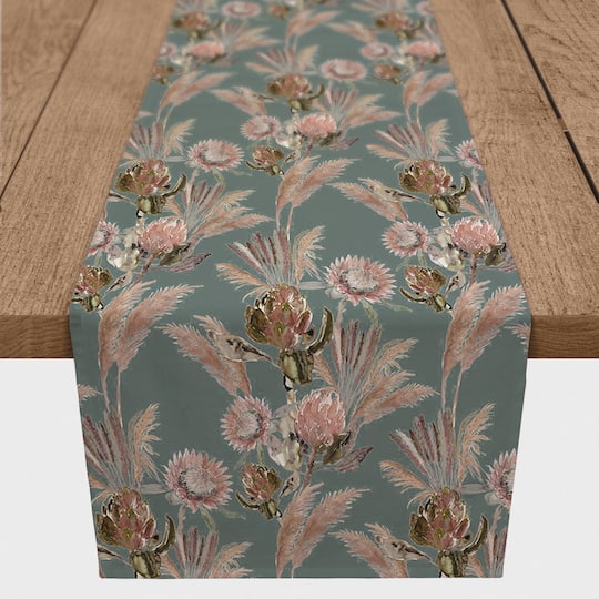 72" Protea Blooms Cotton Twill Runner